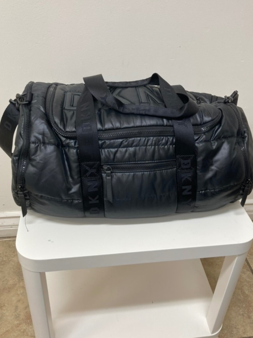 DKNY Black Puffer Duffel Bag - Picture 3 of 3